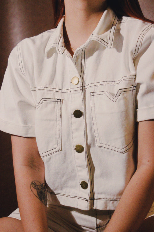 CAMISON DENIM CRUDO