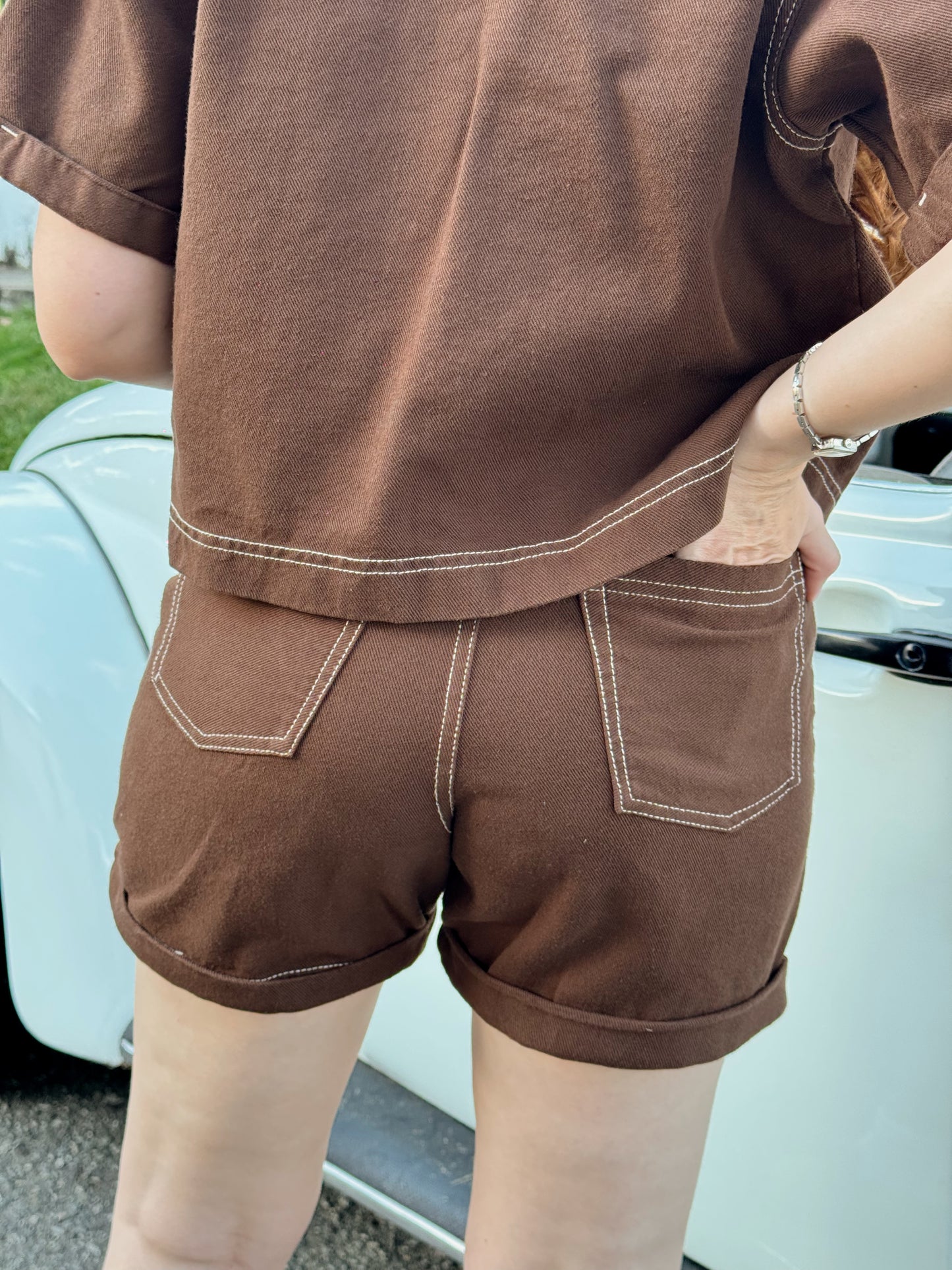 SHORT DENIM CAFÉ