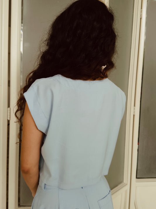 BLUSA MILANO CELESTE