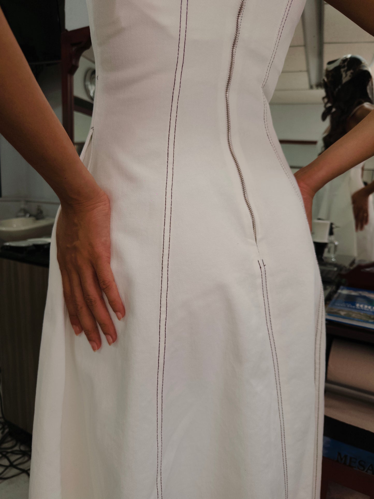 VESTIDO FLORENCIA DENIM CRUDO