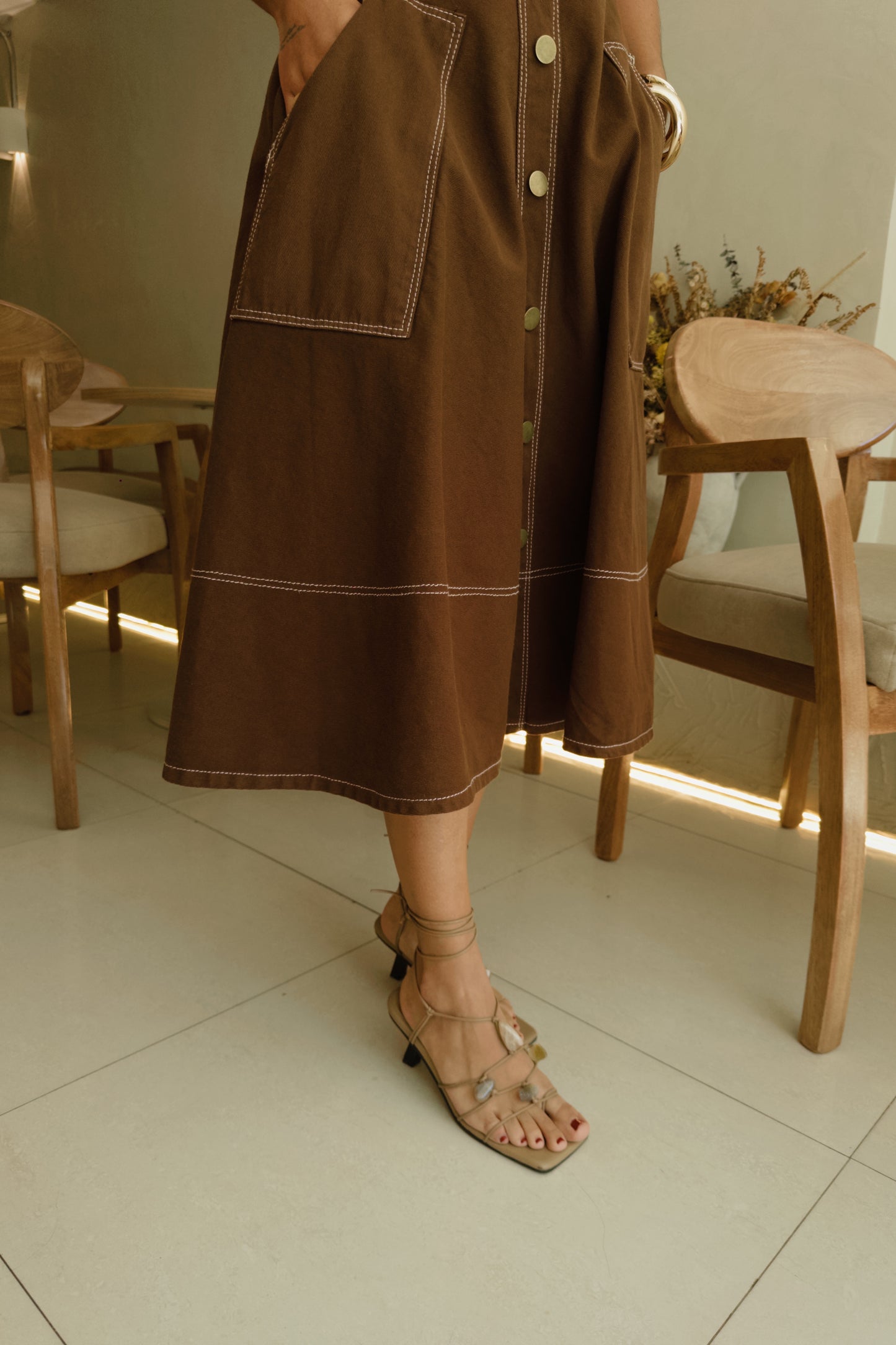 VESTIDO ANASTACIA DENIM CAFÉ