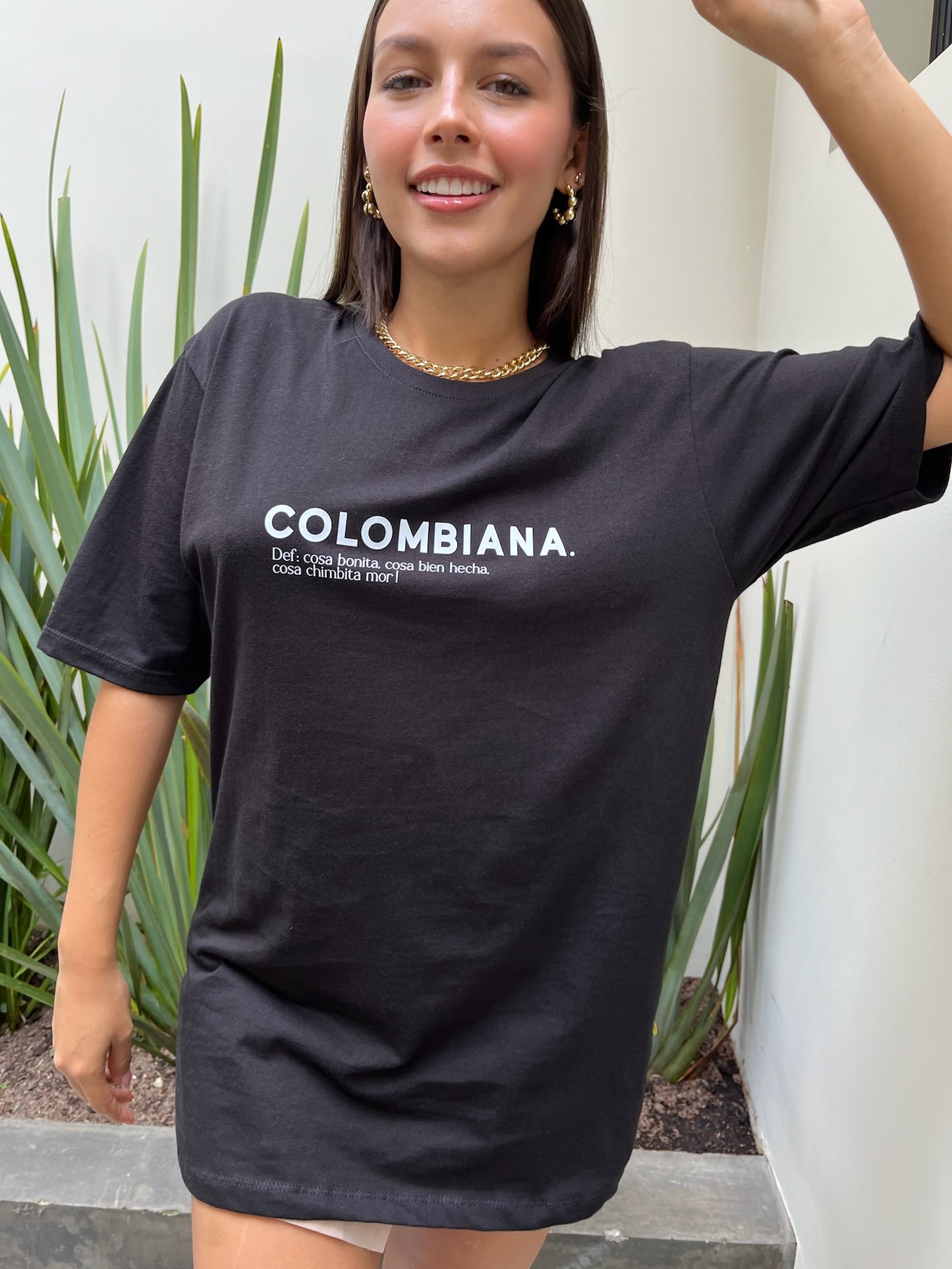 CAMISETA OVERSIZE NEGRO - COLOMBIANA