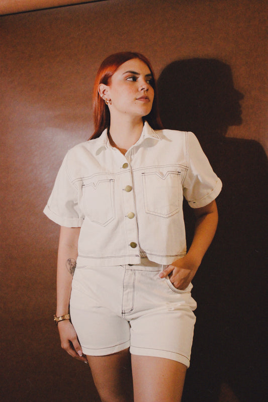 SHORT DENIM CRUDO