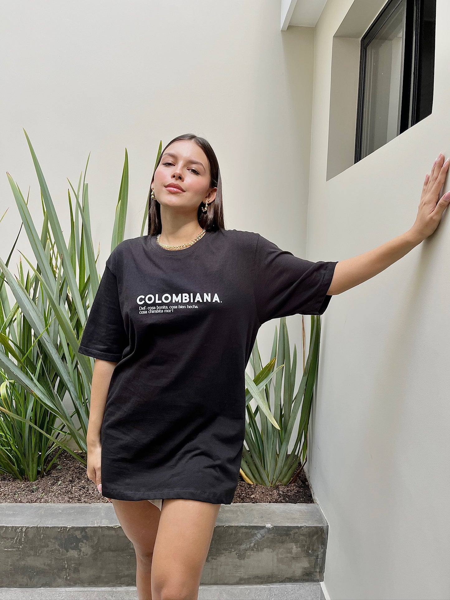 CAMISETA OVERSIZE NEGRO - COLOMBIANA