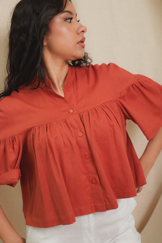 BLUSA MILA TERRACOTA