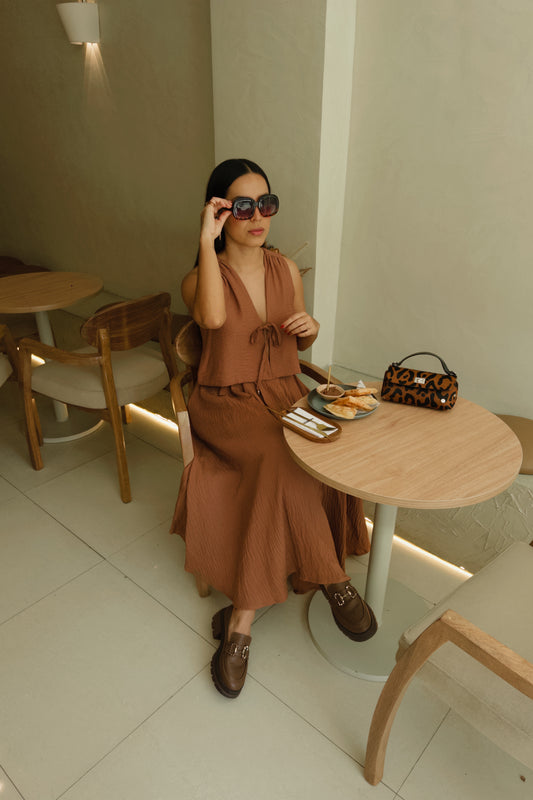 CHALECO ABIGAIL CAFÉ