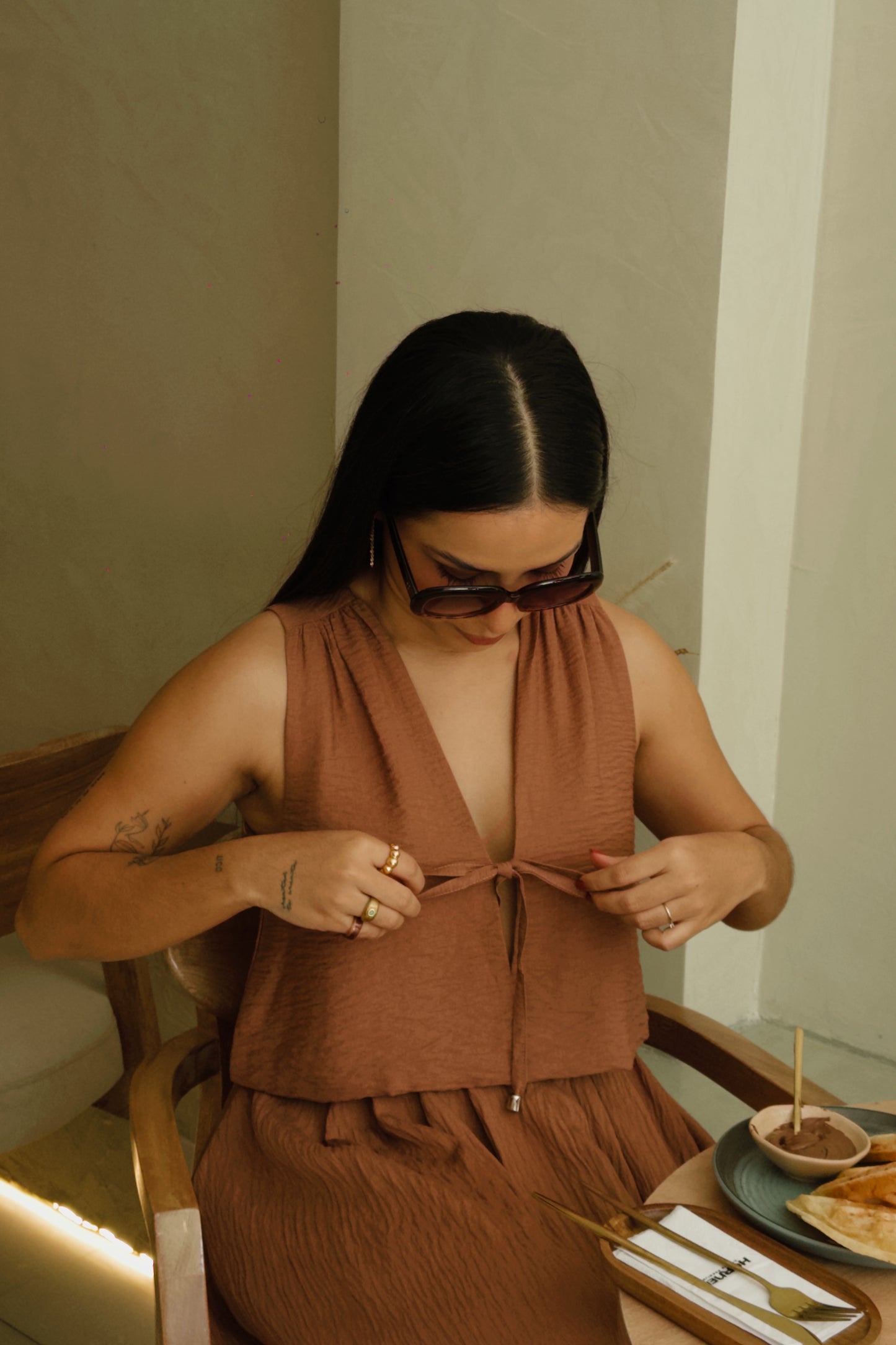 CHALECO ABIGAIL CAFÉ