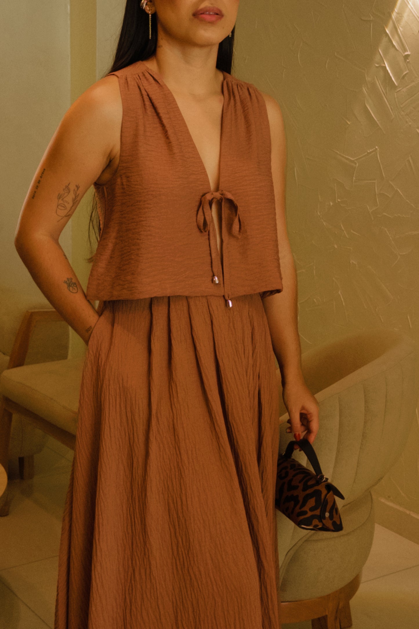 CHALECO ABIGAIL CAFÉ