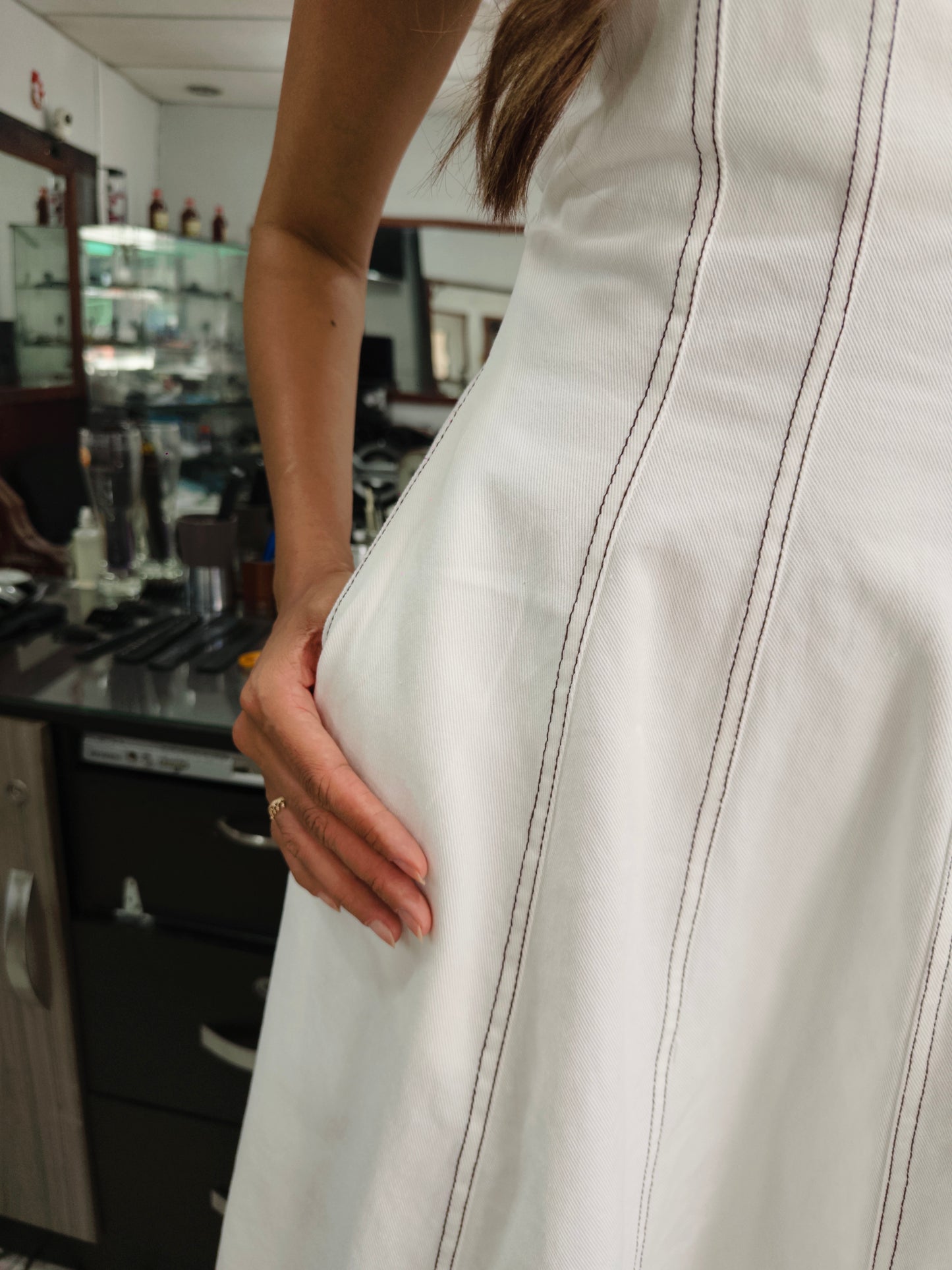 VESTIDO FLORENCIA DENIM CRUDO